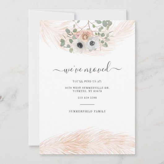 We hebben Script Pampas Grass Botanical Moving ver Aankondiging (Voorkant)