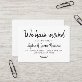 We hebben Simple New Home Moving Insert Kaart verp Visitekaartje