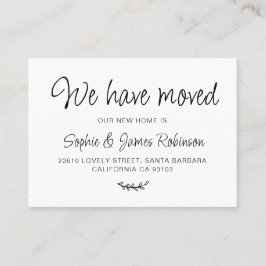 We hebben Simple New Home Moving Insert Kaart verp Visitekaartje