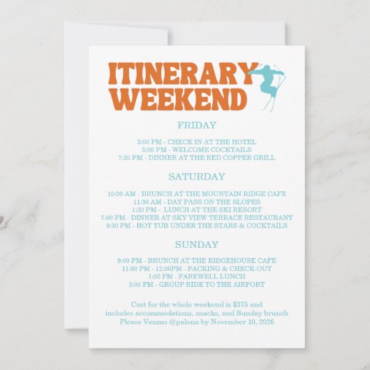 We Hebben Sneeuw Goed Bruidsmeisje Kaart (Achterkant)