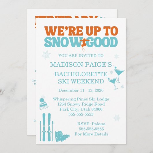 We Hebben Sneeuw Goed Bruidsmeisje Kaart (Voorkant / Achterkant)