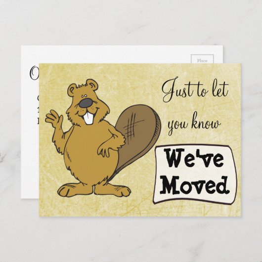 We hebben Squirrel New Address Briefkaarten verpla (Voorkant / Achterkant)