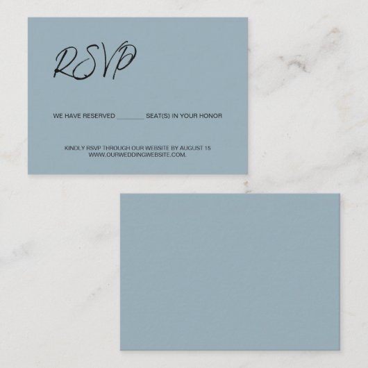 We hebben stoelen gereserveerd voor u sjabloon sto (Voorkant / Achterkant)