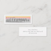 We hebben strandhut verplaatst, zeeweg bij zonsond mini visitekaartje (Voorkant / Achterkant)