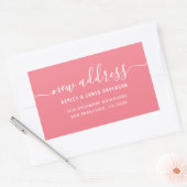 We hebben Strawberry Pink New Address-label verpla Rechthoekige Sticker (Envelop)