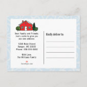 We hebben Street Sign Modern New Address Moving ve Aankondigingskaart (Achterkant)