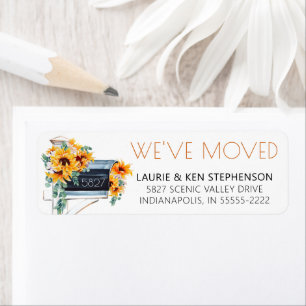 We hebben Sunflower Eucalyptus Mailbox verplaatst Etiket