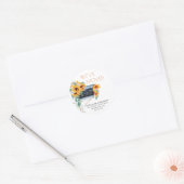 We hebben Sunflower Mailbox Return-adres verplaats Ronde Sticker (Envelop)