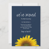 We hebben Sunflower Navy Blue verplaatst Aankondiging (Voorkant)