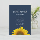 We hebben Sunflower Navy Blue verplaatst Aankondiging (Staand voorkant)