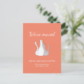 We hebben Tabby Cats Sinaasappel verhuisd Aankondigingskaart (Staand voorkant)