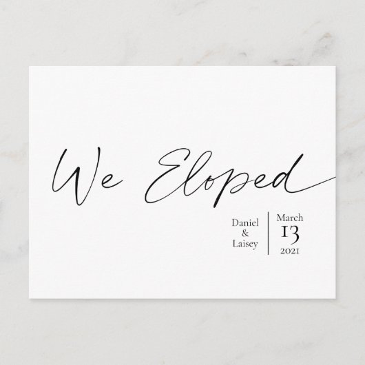 We hebben tekst verwijderd Elegant Script Minimal Briefkaart (Voorkant)