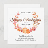 We hebben Thanksgiving gemaakt met New Home Moving Aankondiging (Voorkant / Achterkant)