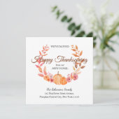 We hebben Thanksgiving gemaakt met New Home Moving Aankondiging (Staand voorkant)