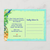 We hebben Tropische anananas New Address Moving Aankondigingskaart (Achterkant)