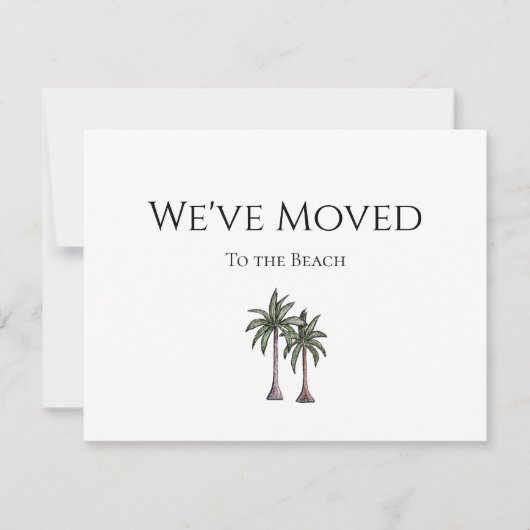 We hebben tropische palmbomen verplaatst aankondiging (Voorkant)