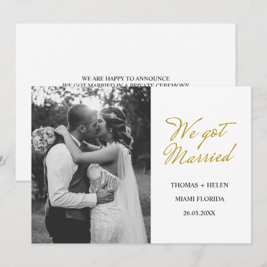 We hebben trouwaankondiging kaart (Voorkant / Achterkant)