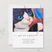 We hebben Tuxedo Cat Pet New Address Script Text v Aankondiging (Voorkant)