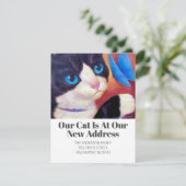 We hebben Tuxedo Cat Pet New Home Script Text verp Aankondiging (Staand voorkant)