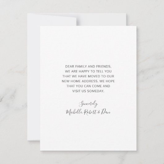 We hebben Tuxedo Cat Pet New Home Script verplaats Aankondiging (Achterkant)