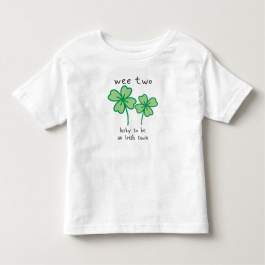 We hebben twee geluk om een Ierse tweeling peuter Kinder Shirts (Voorkant)