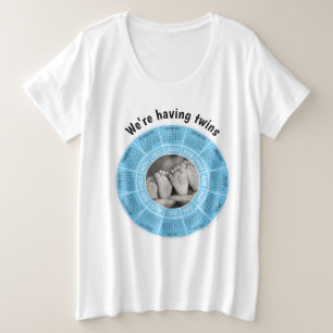 We hebben Twins Baby Boy Blue Grote Maat T-shirt