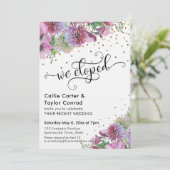 We hebben Typografie, Wildflower, Gold Confetti Kaart (Staand voorkant)