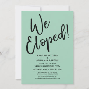 We hebben uitgeput! Casual Green Post Wedding Cele Kaart