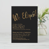 We hebben uitgeput! Gold- en Black Post Wedding-fe Kaart (Staand voorkant)
