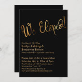We hebben uitgeput! Gold- en Black Post Wedding-fe Kaart (Voorkant / Achterkant)
