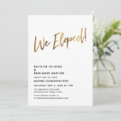 We hebben uitgeput! Minimale Gold Calligraphy Cele Kaart (Staand voorkant)