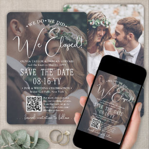 We hebben uitgeput! QR Code Overschrijving Bieden Save The Date