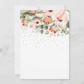 We hebben uitgeput! Typografie, Blush Florals Gold Kaart (Achterkant)