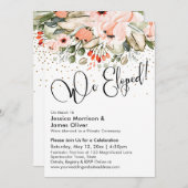 We hebben uitgeput! Typografie, Blush Florals Gold Kaart (Voorkant / Achterkant)