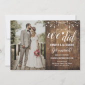 We hebben uitnodigen voor Rustic Wedding Reception Kaart (Voorkant)