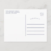 We hebben vakantiekerst-baarmoedermonogram verplaa aankondigingskaart (Achterkant)