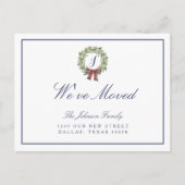 We hebben vakantiekerst-baarmoedermonogram verplaa aankondigingskaart (Voorkant)