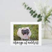 We hebben Verandering van Adres Hond Foto Briefkaa Briefkaart (Staand voorkant)