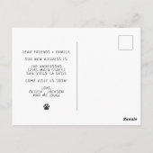 We hebben Verandering van Adres Hond Foto Briefkaa Briefkaart (Achterkant)