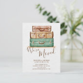  We hebben verhuisd Aankondiging Post Kaart (Staand voorkant)