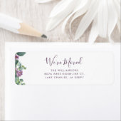 We hebben verhuisd aankondiging terugkeer adres etiket (Insitu)