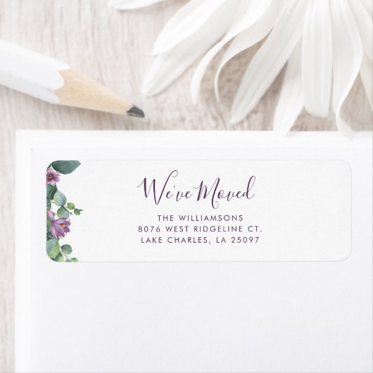 We hebben verhuisd aankondiging terugkeer adres etiket (Insitu)