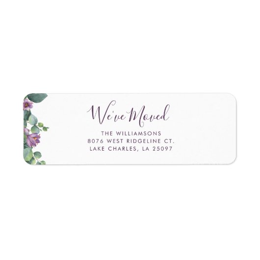 We hebben verhuisd aankondiging terugkeer adres etiket (Voorkant)