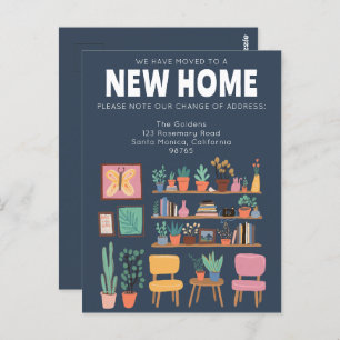 We hebben verhuisd adreswijziging Schattigee woonk Briefkaart