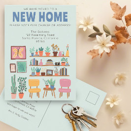 We hebben verhuisd adreswijziging Schattigee woonk Briefkaart