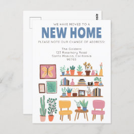 We hebben verhuisd adreswijziging Schattigee woonk Briefkaart