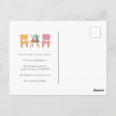 We hebben verhuisd adreswijziging Schattigee woonk Briefkaart (Achterkant)