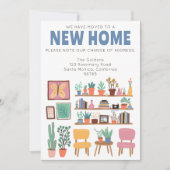 We hebben verhuisd adreswijziging Schattigee woonk Kaart (Voorkant)