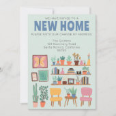 We hebben verhuisd adreswijziging Schattigee woonk Kaart (Voorkant)