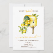 We hebben verhuisd,  brievenbus citroenen, hout (Voorkant)